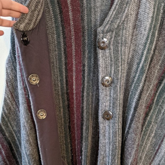 Free People  Striped Knit Poncho - Picture 9 of 11